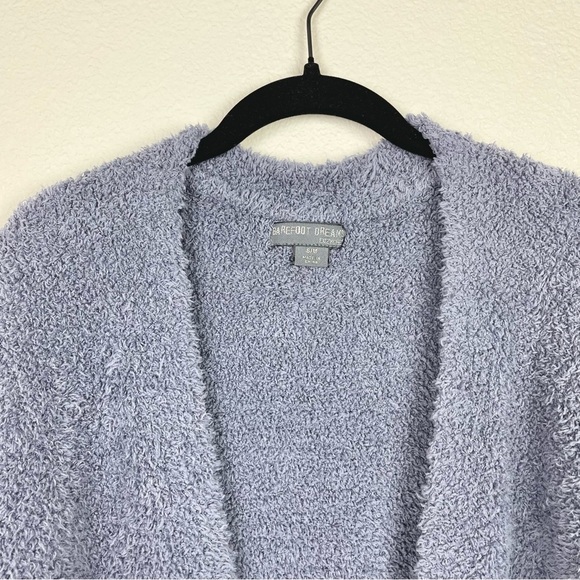 Barefoot Dreams Women’s Medium Cozy Chic Knit Open Front Cardigan Sweater Purple - Picture 2 of 16